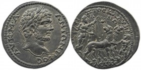 Caracalla Æ29 of Seleucia ad Calycadnum, Cilicia. After AD 212.
Obv: AV K•M•A• ANTΩNINOC, laureate bust right

Rev: [CEΛEYKE-ΩN] TΩN ΠPOC KAΛYKA Δ ...