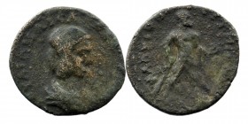 CILICIA, Flaviopolis. Julia Maesa, grandmother of Elagabalus. Augusta, 218-223 AD AE
Draped bust right.
Rev: Herakles standing right, leaning on club ...