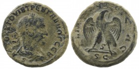 Syria, Seleucis and Pieria. Antiochia.Treboninus Gallus. A.D. 251-253 AE
laureate, draped and cuirassed bust of right
Rev: eagle standing. head right....