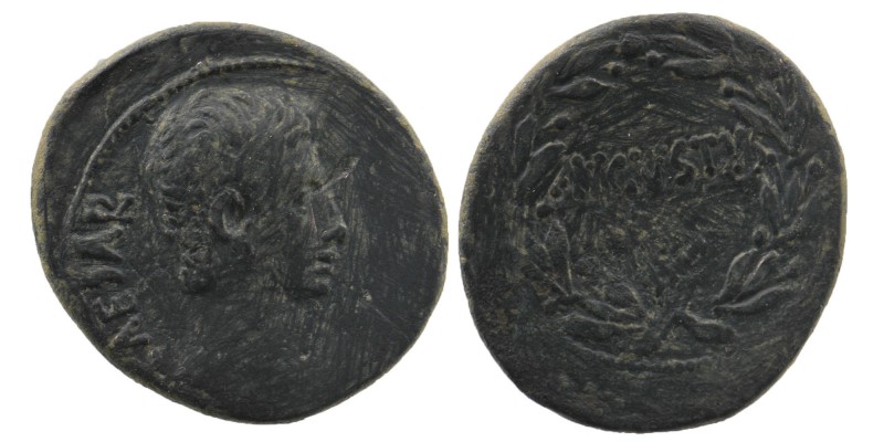 SYRIA. Seleucis and Pieria. Antioch. Augustus (27 BC-AD 14) AE .
Obv: CAESAR .
R...