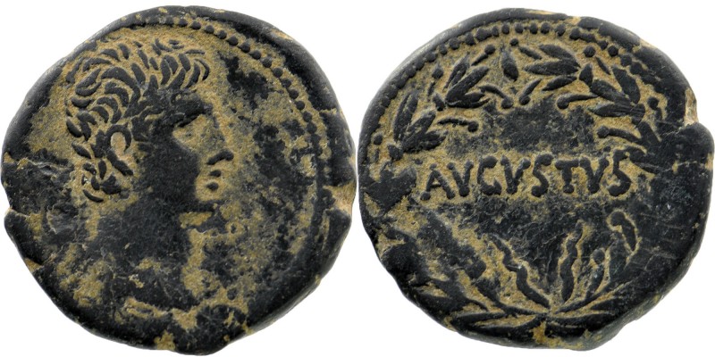 SYRIA. Seleucis and Pieria. Antioch. Augustus (27 BC-AD 14) AE .
Obv: CAESAR .
R...
