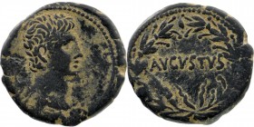 SYRIA. Seleucis and Pieria. Antioch. Augustus (27 BC-AD 14) AE .
Obv: CAESAR .
Rev: AVGVSTVS. Bare head right. Legend within wreath.
RPC I 4100.
10,71...