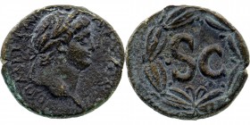 Syria, Seleucis and Pieria. Antiochia Domitian. AE
A.D. 69-81
Laureate head right.
Rev: Large S C within wreath.
RPC 2018/1; McAllee 53.
5,73 gr....