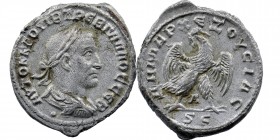 Seleucis and Pieria. Antioch. Trebonianus Gallus AD 251-253. Tetradrachm 
Obv: Laureate and draped bust right
Rev: Eagle standing right, head left, ta...