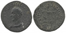 MESOPOTAMIA. Rhesaena. Trajanus Decius (249-251). Ae.
Obv: Radiate and cuirassed bust left.
Rev: Hexastyle temple 
Rpc online. Volume: IX №: 1559
13,2...