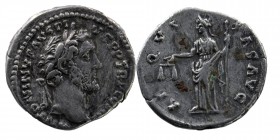 Antoninus Pius 138-161, Denarius AR Rome
Laureate head of right
Obv: Aequitas standing holding scales and scepter. 
RSC 13.
3,25 gr. 18 mm