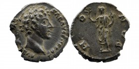 MARCUS AURELIUS, 161-180 AD. AR Denarius
Bare young head / Honos standing holding branch and cornucopia. 
RSC.110. RIC.429a. XF
2,57 gr 17 mm