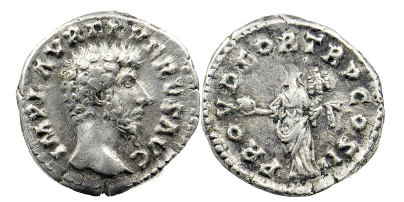 Lucius Verus AD 161-169. Rome
Denarius AR
IMP L AVREL VERVS AVG, bare head right...