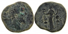 Didius Julianus. A.D. 193. AE sestertius .Rome mint, A.D. 193
Laureate head right of Didius Julianus.
Rev: Concordia standing facing, head left, holdi...