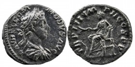COMMODUS (177-192). Denarius. Rome.
Laureate head right
Rev: Salus seated left, holding branch over snake rising from altar.
RIC 649 (Marcus Aurelius)...