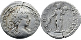 Caracalla AR Denarius. Rome, AD 198 AR
CAE M AVR ANT AVG P TR P, laureate, draped and cuirassed bust of right.
Rev: FIDES PVBLICA, Fides standing righ...