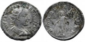 Gordian III (238-244) AR antoninianus, issued 238 AD. 
Radiate, draped and cuirassed bust right
Rev: Virtus standing left, holding spear and resting h...
