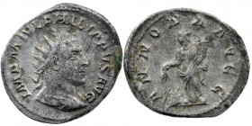 Philip I AR Antoninianus. Rome, AD 244-247.
Radiate, draped and cuirassed bust right
Rev: Annona standing left holding corn-ears over modius and cornu...