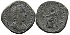 Octacilia Severa (wife of Philip I), 244-249 AD. Sestertius
Diademed draped bust right
Rev: Concordia seated left, holding patera and double cornucopi...