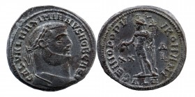 GALERIUS MAXIMIANUS (Caesar, 293-305). Silvered Follis. Alexandria. AE
10,81 gr. 27 mm