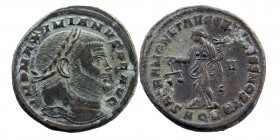 MAXIMIANUS HERCULIUS (286-305). Silvered Follis. Aquileia. AE 
10,57 gr. 27 mm