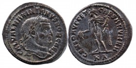 GALERIUS (Caesar, 293-305). Silvered Follis. Kyzikos. AE
9,66 gr. 28 mm