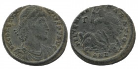 CONSTANTIUS II (337-361). Ae. Antioch.
Obv: D N CONSTANTIVS P F AVG.
Diademed, draped and cuirassed bust right.
Rev: FEL TEMP REPARATIO / ANB
Soldier ...