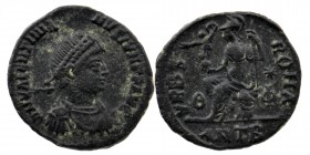 Valentinian II, 375 - 392 AD. Antioch mint. AE centenionalis 
Obv: D N VALENTINIANVS P F AVG, Diademed, draped and cuirassed bust of Valentinian right...