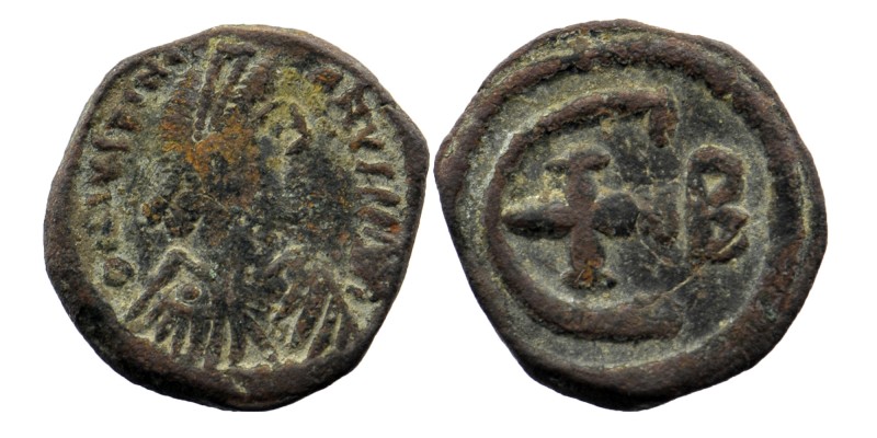 Justinian I, 527-565 AD. AE Pentanummium
Constantinople mint
Obv: D N IVSTINI-AN...