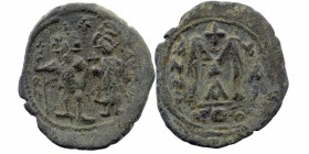 Heraclius (610-641) - AE Follis Constantinople
Heraclius and Heraclius Constantine standing facing / Large M Anno left. XXI right Con below
SBCV 805
1...