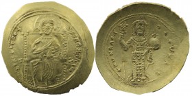 Constantine X Ducas AD 1059-1067. Constantinople
Histamenon Nomisma AV. Class I
Obv: + IhS (h retrograde) XIS RЄX RЄGNANTIhm, Christ, nimbate, enthron...