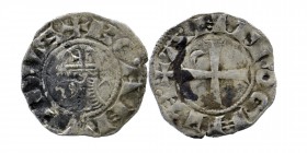 Bohemond III AR Denier Angtioch 1163-1188 AD
Obv: helmeted and mailed head left; crescent before,
Rev: cross pattée; crescent in second quarter.
Metca...