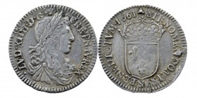 France. Limoges. Louis XIV 'the Sun King' AD 1643-1715.
1/12 Ecu AR, 1661
2,11 gr. 21 mm