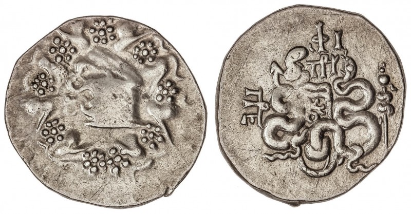 GREEK COINS
Tetradracma Cistóforo. 133-67 a.C. PÉRGAMO. MISIA. Anv.: Cista míst...