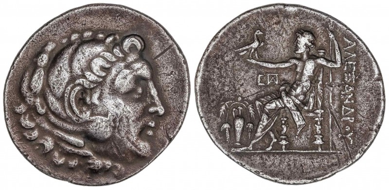 GREEK COINS
Tetradracma. 336-323 a.C. ALEJANDRO III. TEMNOS. Anv.: Cabeza de Hé...