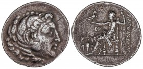 GREEK COINS
Tetradracma. 336-323 a.C. ALEJANDRO III. TEMNOS. Anv.: Cabeza de Hércules a derecha. Rev.: Zeus sentado a izquierda, con águila y cetro, ...