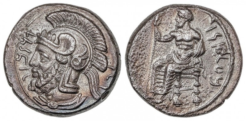 GREEK COINS
Estátera. 379-374 a.C. PHARNABAZOS. TARSOS. CILICIA. Anv.: Cabeza b...