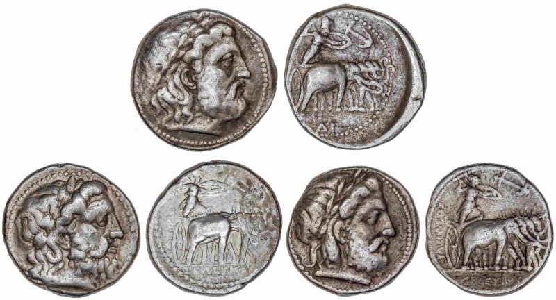 GREEK COINS
Lote 3 monedas Tetradracma. 312-281 a.C. SELEUCO I NICÁTOR. IMPERIO...