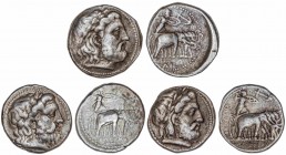 GREEK COINS
Lote 3 monedas Tetradracma. 312-281 a.C. SELEUCO I NICÁTOR. IMPERIO SELÉUCIDA. Anv.: Cabeza de Zeus a derecha. Rev.: Atenea en cuadriga d...