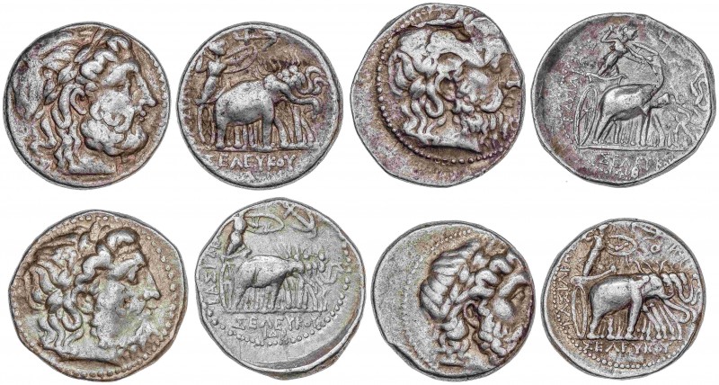 GREEK COINS
Lote 4 monedas Tetradracma. 312-281 a.C. SELEUCO I NICÁTOR. IMPERIO...