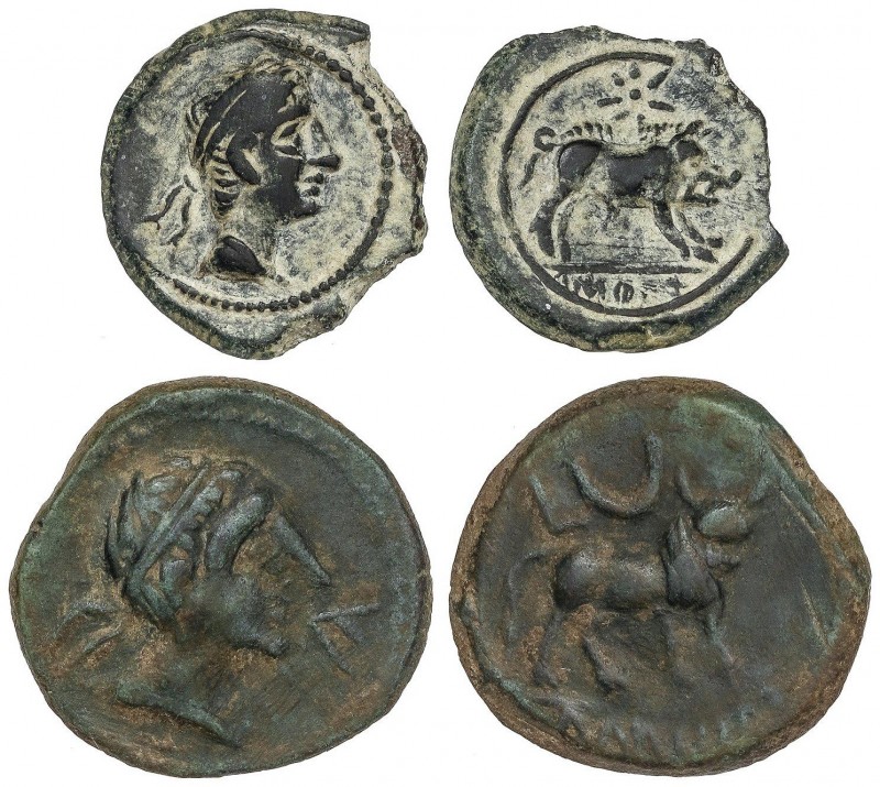 CELTIBERIAN COINS
Lote 2 monedas Semis y As. 180 a.C. CASTULO (CAZLONA, Jaén). ...