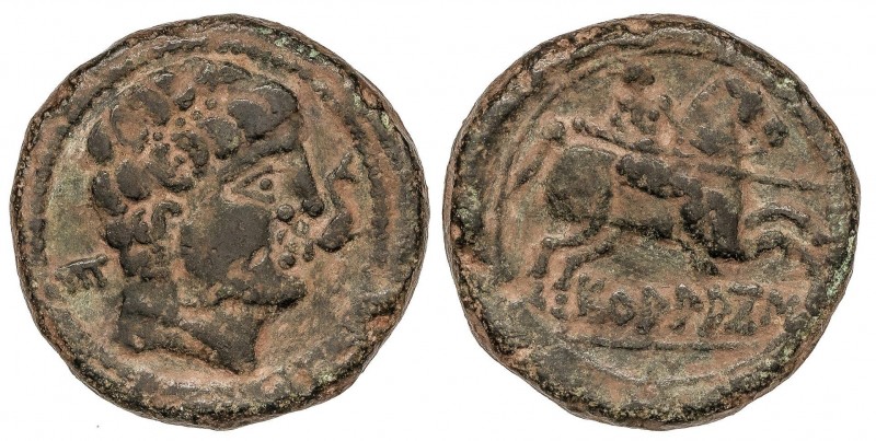 CELTIBERIAN COINS
As. 120-20 a.C. ECUALACOS (Zona de SORIA, Guadalajara). Anv.:...