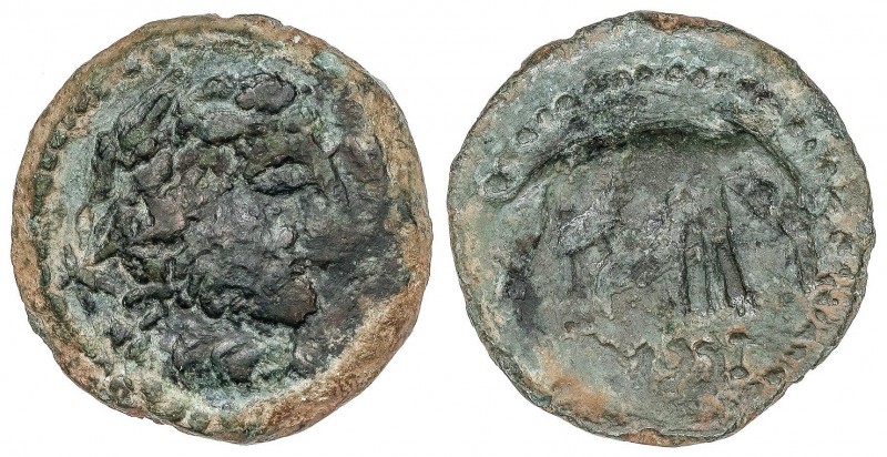 CELTIBERIAN COINS
Semis. 150-50 a.C. LASCUTA (ALCALÁ DE LOS GAZULES, Cádiz). An...