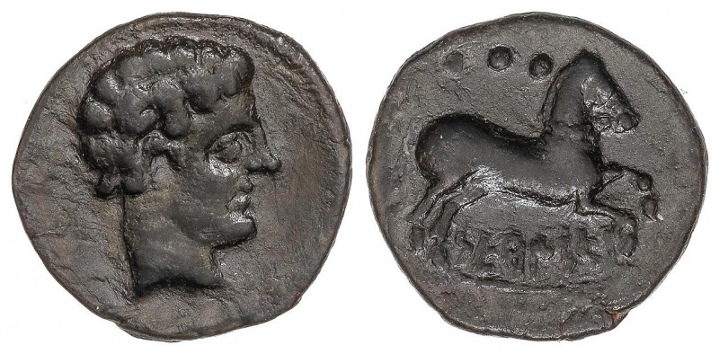 CELTIBERIAN COINS
Cuadrante. 120-20 a.C. SETEISCEN (SÁSTAGO, Zaragoza). Anv.: C...
