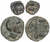 CELTIBERIAN COINS
Lote 2 monedas Semis y As. OBULCO y SISAPO. AE. A EXAMINAR. AB-1783, 2252. MBC a MBC+.