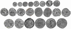 CELTIBERIAN COINS
Lote 11 monedas Sextante, Cuadrante (2), Semis (3) y As (5). CARTEIA, CASTULO (2), COLONIA PATRICIA, ILICI, IULIA TRADUCTA, LASCUTA...