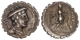 ROMAN COINS: ROMAN REPUBLIC
Denario. 82 a.C. MAMILIA-6. C. Mamilius Limetanus. Rev.: Ulises a derecha, es reconocido por su perro Argos. C. MAMTL. LI...