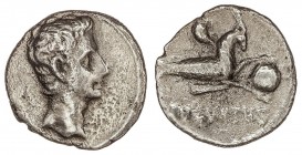ROMAN COINS: ROMAN EMPIRE
Denario. Acuñada el 18-17 a.C. AUGUSTO. Anv.: Cabeza descubierta de Augusto a derecha. Rev.: Capricornio a derecha con timó...