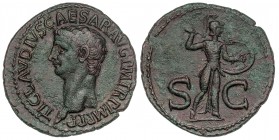 ROMAN COINS: ROMAN EMPIRE
As. Acuñada el 41 d.C. CLAUDIO. Anv.: TI. CLAVDIVS CAESAR AVG. P. M. TR. P. IMP. P. P. Busto a izquierda. Rev.: S. C. Miner...