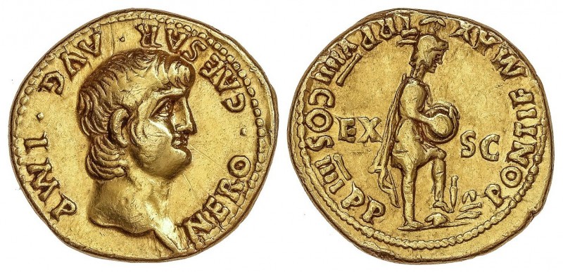 ROMAN COINS: ROMAN EMPIRE
Áureo. Acuñada el 62-63 d.C. NERÓN. ROMA y LUGDUNUM. ...