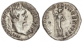 ROMAN COINS: ROMAN EMPIRE
Denario. Acuñada el 81-96 d.C. DOMICIANO. Anv.: IMP. CAES. DOMIT. AVG. GERM. P. M. TR. P. XV. Cabeza laureada a derecha. Re...