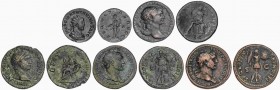 ROMAN COINS: ROMAN EMPIRE
Lote 5 monedas Dupondio (4) y Antoniniano. CARINO y TRAJANO (4). AE. A EXAMINAR. MBC- a MBC+.