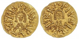 VISIGOTHIC COINS
Triente. SISEBUTO (612-621 d.C.). ELIBERRI (Baética). Anv.: ¶SISEBVTVSRE¶. Rev.: ¶PIVSELIBERR (flor de puntos). 1,41 grs. AU. Estilo...