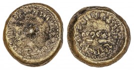 AL-ANDALUS COINS: GOVERNORS PERIOD (Transition Coins)
Dinar de Indicción. Indicción XI, 94H (713 d.C.). SPAN (Hispania). 3,92 grs. AU. RARA. Bernardi...