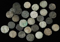 AL-ANDALUS COINS: CALIFHATE
Serie 30 monedas Dirham. AL-HAQEM II. MEDINA AZAHARA. AR. 350H tipo V-447; Milesd; 351H (4) tipo V-449; Miles-243 l-z, aa...
